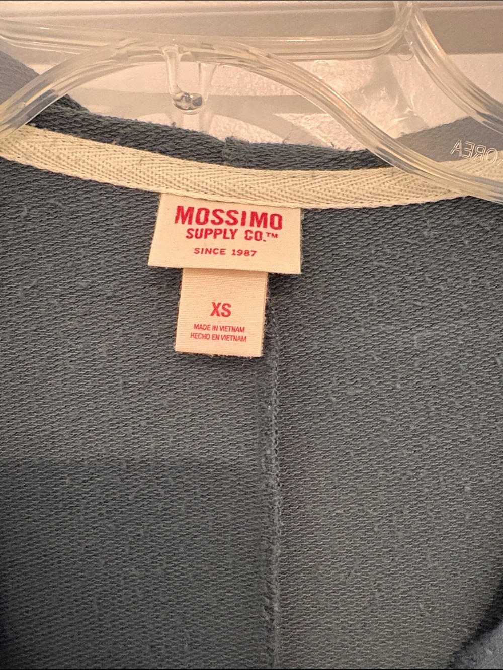 Mossimo Supply Co. Teal V-Neck Hooded Sweater - Picture 2 of 2